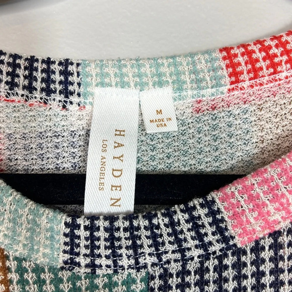 Hayden Los Angeles Patchwork Knit Blouse - Medium - NWT - Picture 5 of 9
